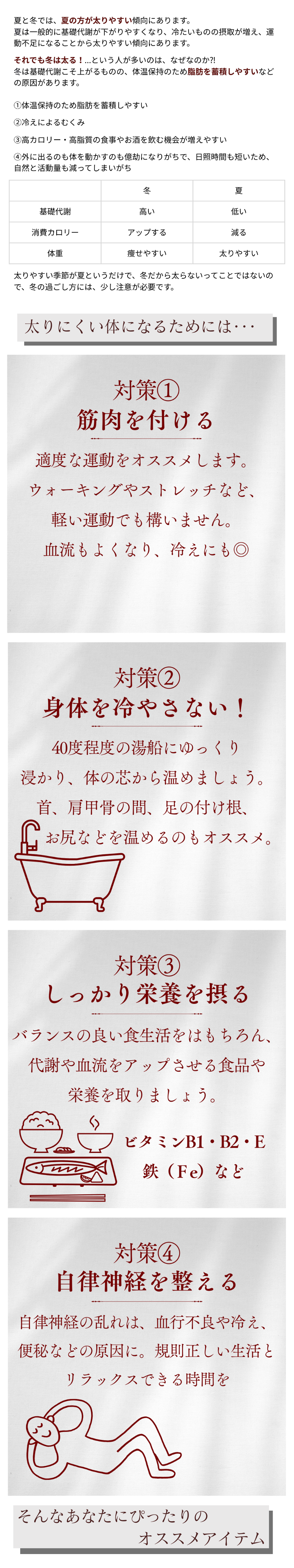 太りにくい体になるためには･･･